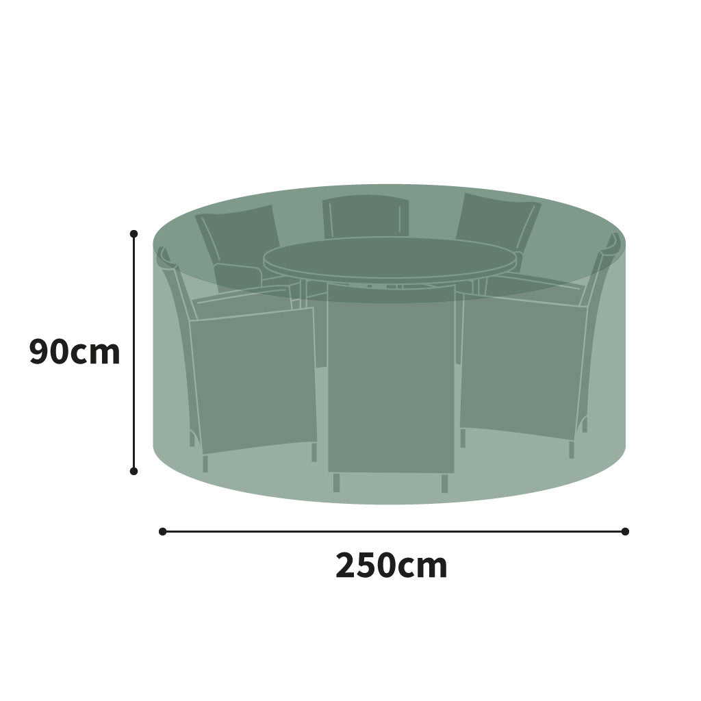 All-weather Round Patio Set Cover - 6/8 Seat, Green