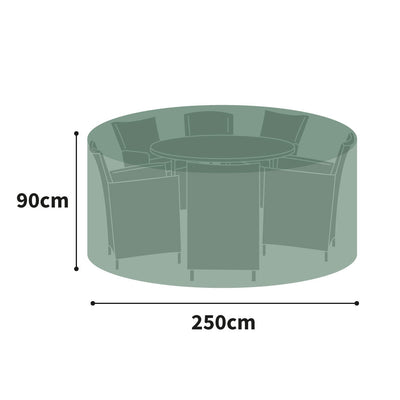 All-weather Round Patio Set Cover - 6/8 Seat, Green