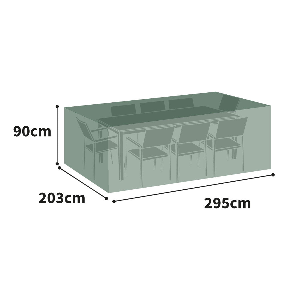 All-weather Rectangular Patio Set Cover - 8 Seat, Green