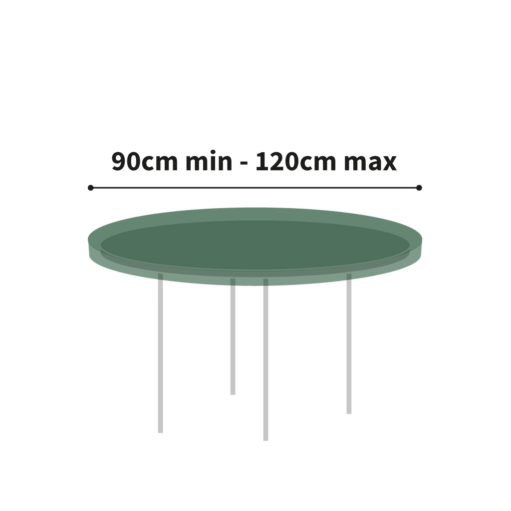 All-weather Round Table Top Cover - 4/6 Seat, Green