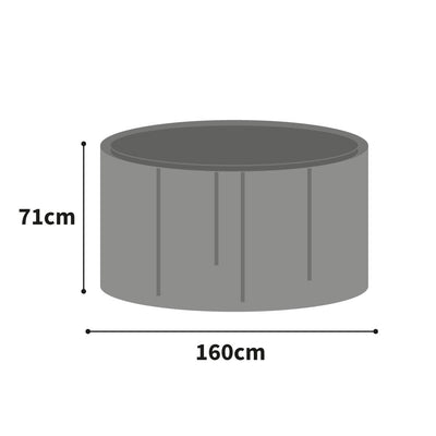 All-weather Circular Table Cover - Charcoal