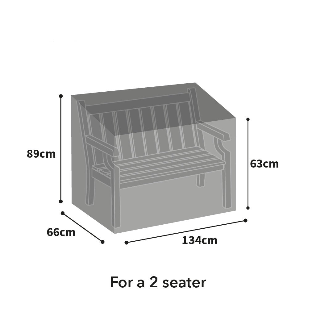 All-weather Bench Cover - 2 Seat, Charcoal