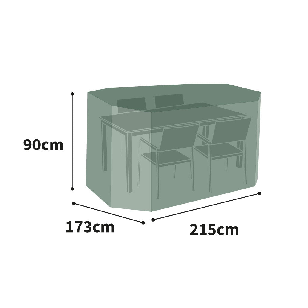 Protector 6000 Rectangular Patio Set Cover - 4 Seat - Dark Green