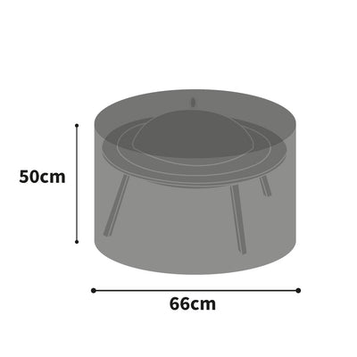 Protector 6000 Small Round Fire Pit Cover - Storm Black