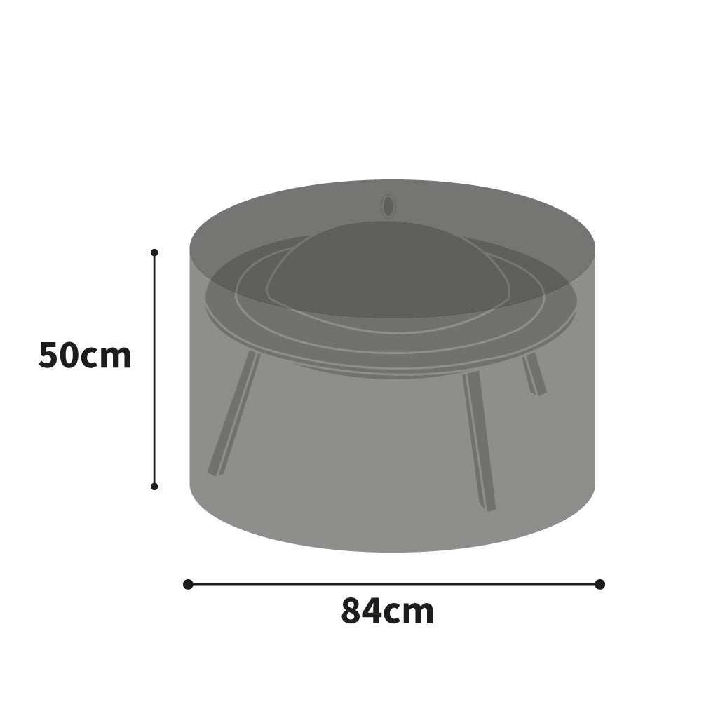 Protector 6000 Large Round Fire Pit Cover- Storm Black