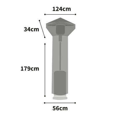 Protector 5000 Round Patio Heater Cover - Storm Black