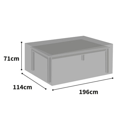 Protector 6000 Rectangular Table Cover - 8 Seat - Thunder Grey