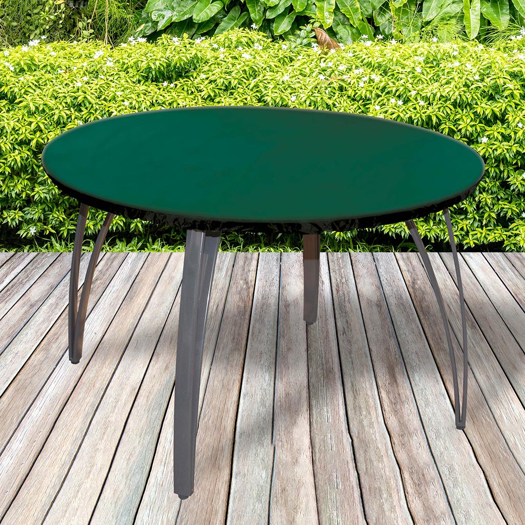 All-weather Round Table Top Cover - 4/6 Seat, Green